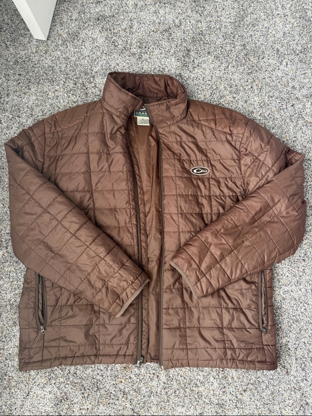 Drake pintail Brown Quilted Puffer Jacket